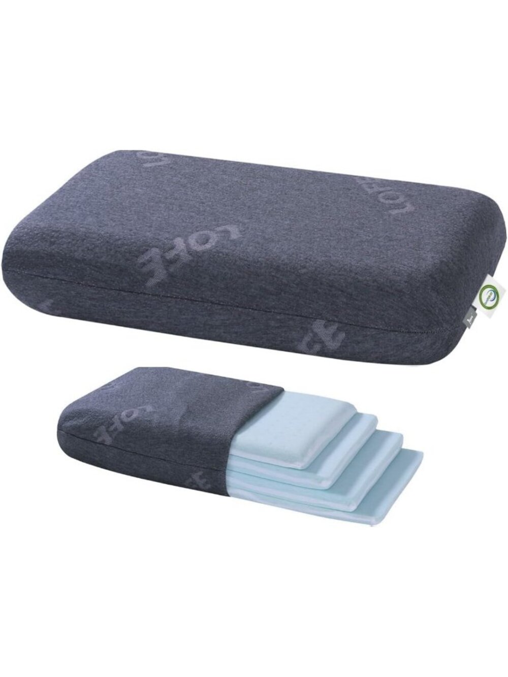 Adjustable Memory Foam Neck Pillow for Side Sleepers, CertiPUR-US Certified